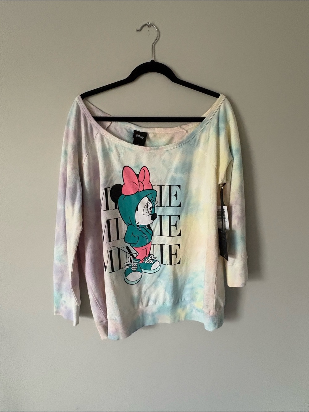 Disney Minnie Mouse Pastel Tie-Dye Long Sleeve Top